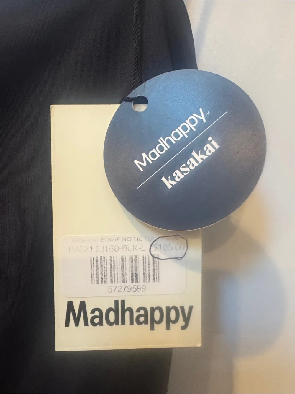 Madhappy x Kasakai Bowie No Tie Full Piece Black One-Piece Black Swimsuit